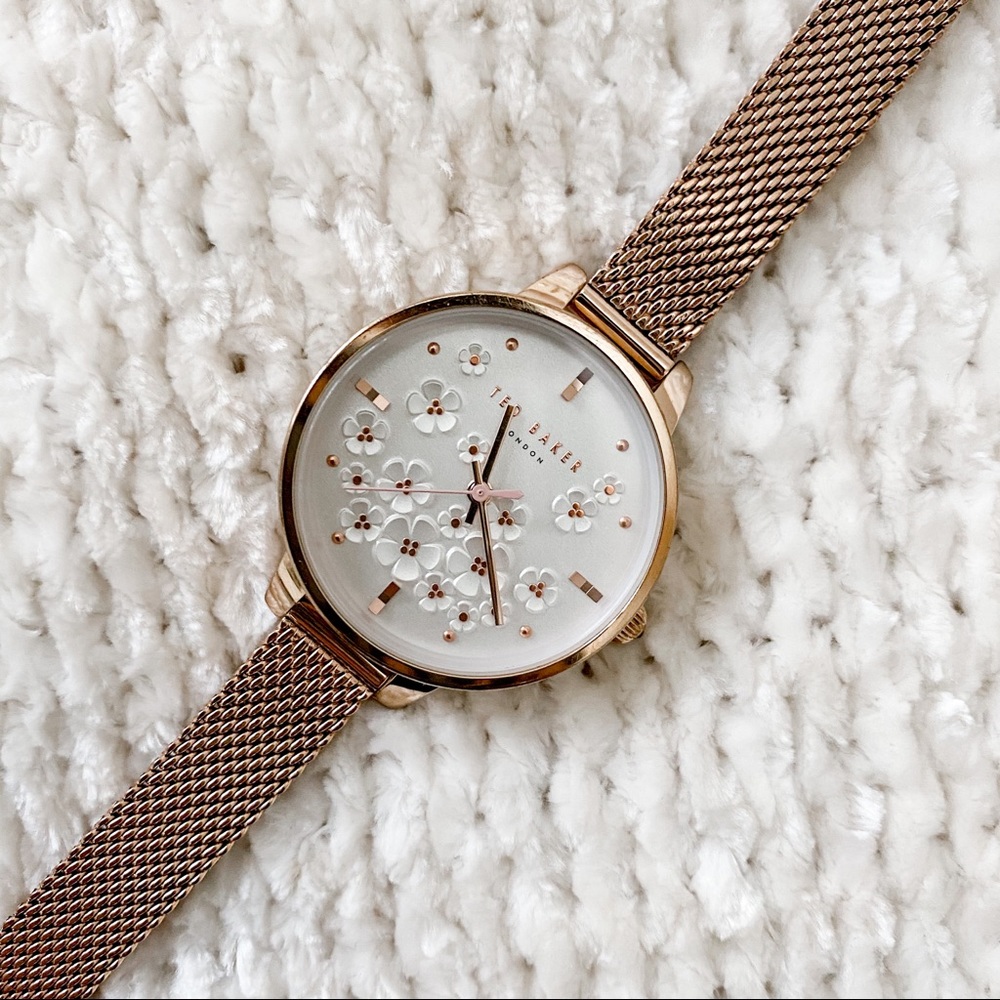 Ted Baker Rose Gold Mesh Watch